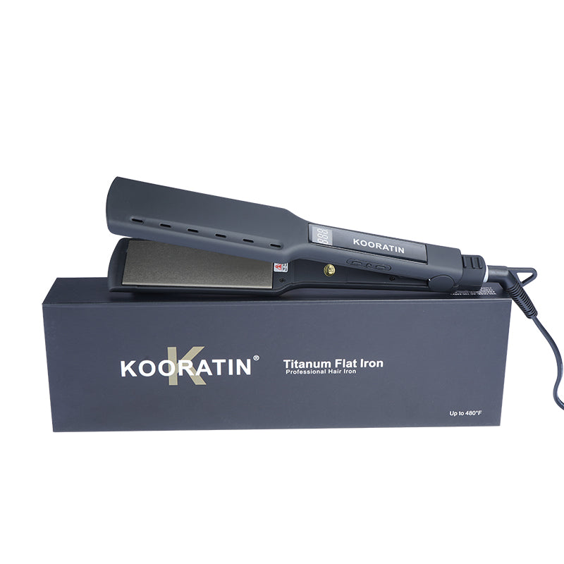 KOORATIN Professional Titanium Flat Iron 480°F LCD Straightener 360° Cord