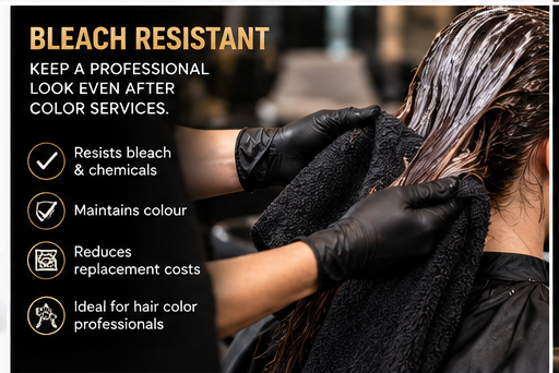12 Black Bleach Resistant Salon Towels 16x27 Cotton Hair Color Barber Spa Towels