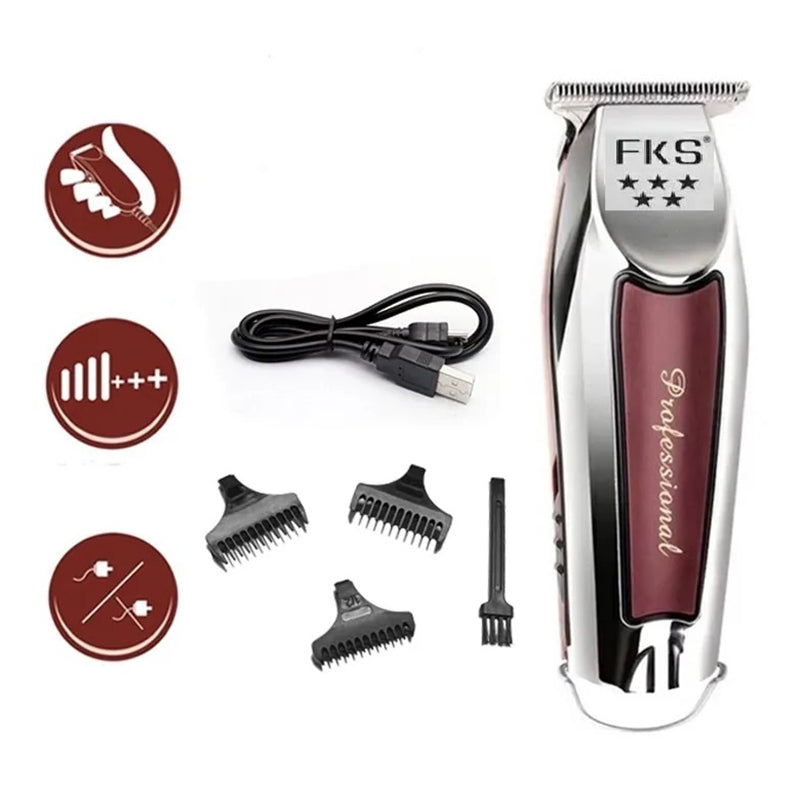 Professional Men's Hair Clipper Electric Rechargeable Trimmer