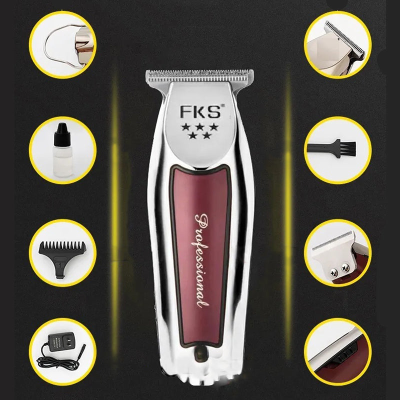 Professional Men's Hair Clipper Electric Rechargeable Trimmer