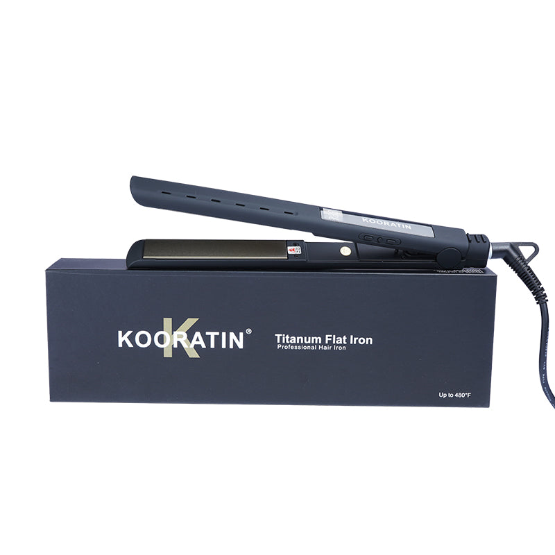 KOORATIN Titanium Flat Iron Narrow Plate 480°F LCD Straightener